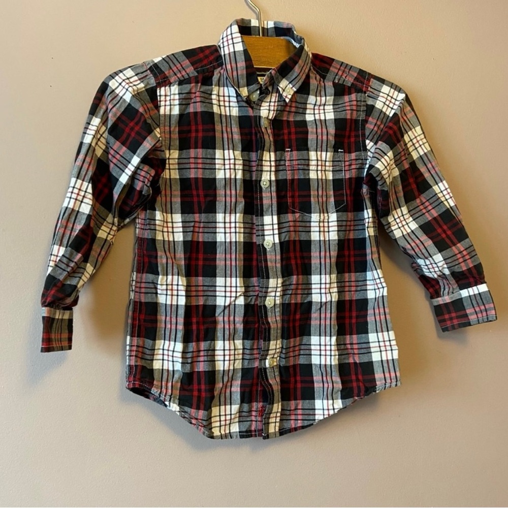 ✨3/$20✨ The Children’s Place Boys Long Sleeve Plaid Button Up Shirt